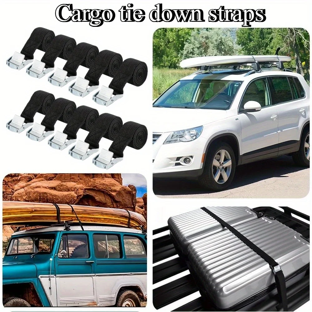 สายรัดแบบปลดเร็ว 5/10 เส้น ปรับระดับได้ ใช้สำหรับยึดและจัดการวัสดุ เหมาะสำหรับการขนส่งทางโลจิสติกส์