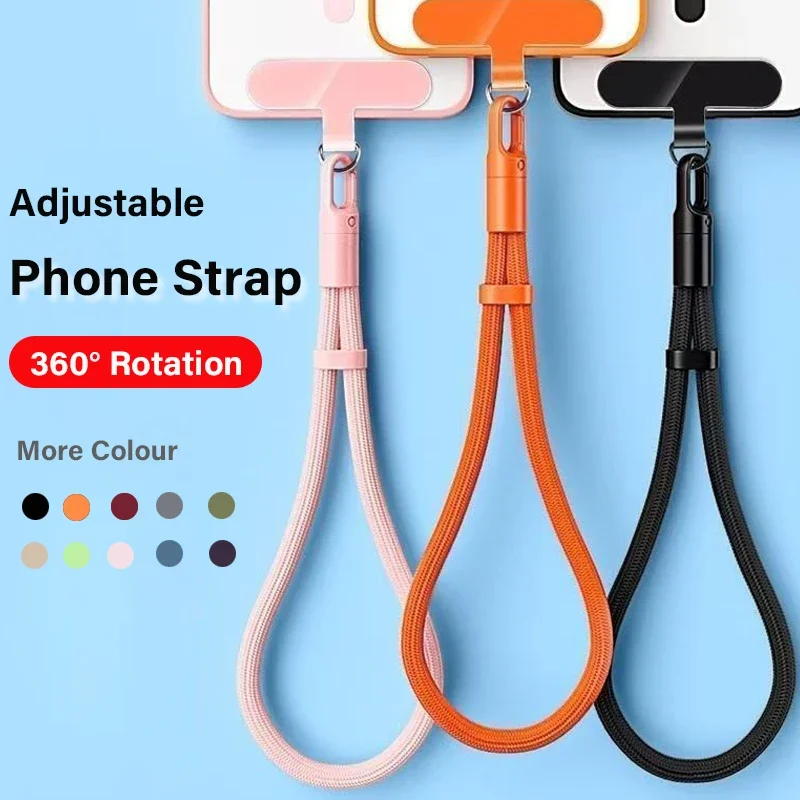 Universal Mobile Phone Anti-loss Wrist Strap Adjustable 360° Rotation Phone Self-locking Lanyard for iPhone 17 16 15 Pro Samsung