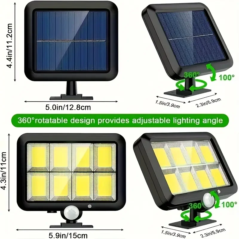 Outdoor Lighting Street Solar Split Wall Lamp 3 Mode Waterproof Motion Sensor Garden Street Lights Solar Lamp Garden Wall Light