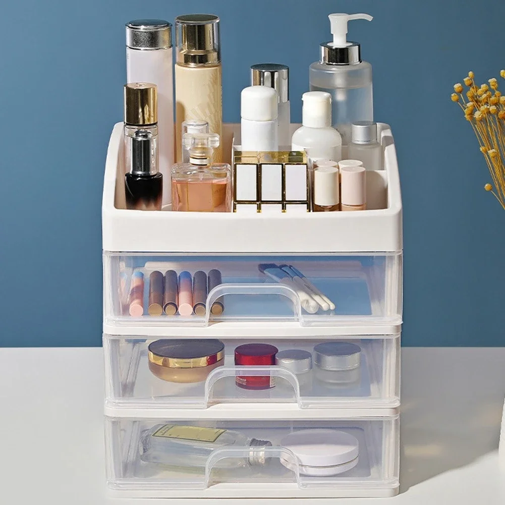 

Plastic Comestic Storage Box Makeup Organizer Brush Nail Polish Desktop Rack Jewelry Case Sundries Holder Jewelry Organizer Box