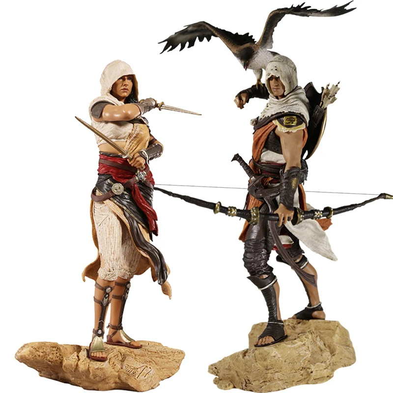 Aya & Bayek Action Figure Character High Quality PVC Statue The Legendary Character Model Toys Christmas Gifts 28CM