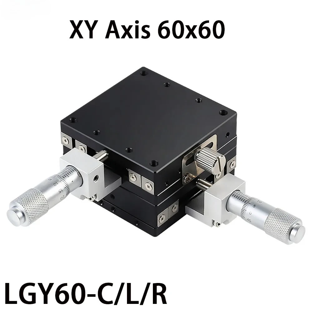 LGY60C XY Axis Manual Sliding Table 60 60mm Left Right Type Precision Linear Guide Ball Bearing Steel Roller Linear Slide Replac