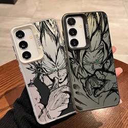 Comics D-Dragon Ball Saiyan For Samsung Galaxy S24 S23 S22 S21 S20 Note 20 Ultra Plus FE 5G Colorful Silver Back Phone Case