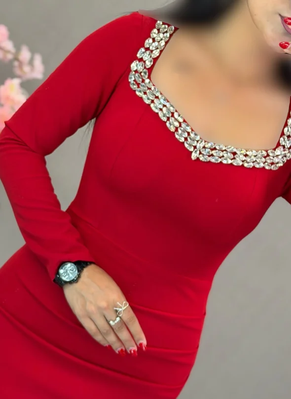 Customized V-neck Mermaid Long Dresses Floor Length Full Sleeves Beaded Платье Корейский Стиль Kate Middleton Dress فساتين Prom view 5