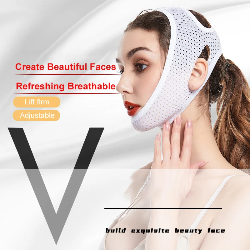 Double Chin Reducer Face Slimming Strap V Line Lifting Face-belt Chin Strap For Women and Men Tightening Skin Preventing Sagging