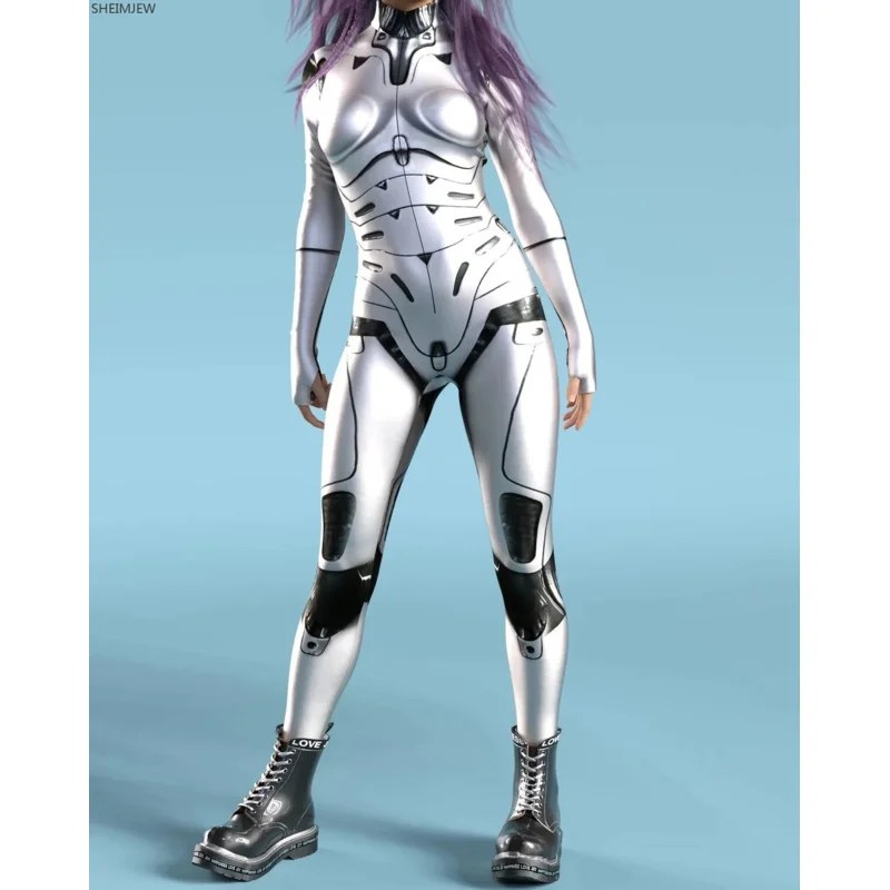 3D Print Catsuit Vrouw Rits Jumpsuit Zentai Romper Game Party Carnaval Kostuum Vrouwelijke Cosplay Outfit