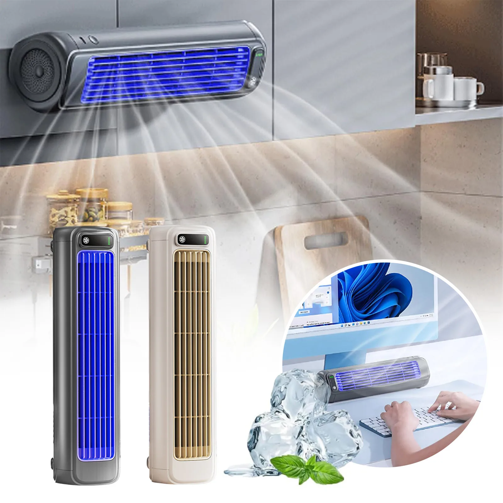 

Desktop Living Room Perfusion Fan Turbine Strong Wind Silent Desktop Fan