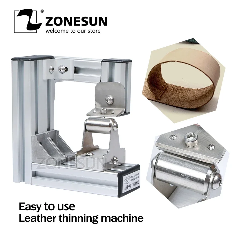 ZONESUN Leather Skiver Peel Tools Peeler DIY Speedy Shovel Skin Machine Leather Splitter Peeling leather Edge Skiver