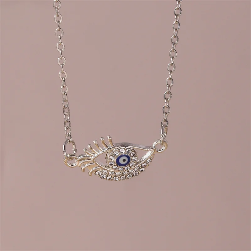 Aihua-collar de cristal bohemio turco contra el mal de ojo para mujer, mano de Hamsa, ojos de la suerte, joyería, cadena hasta la clavícula, gargantilla corta