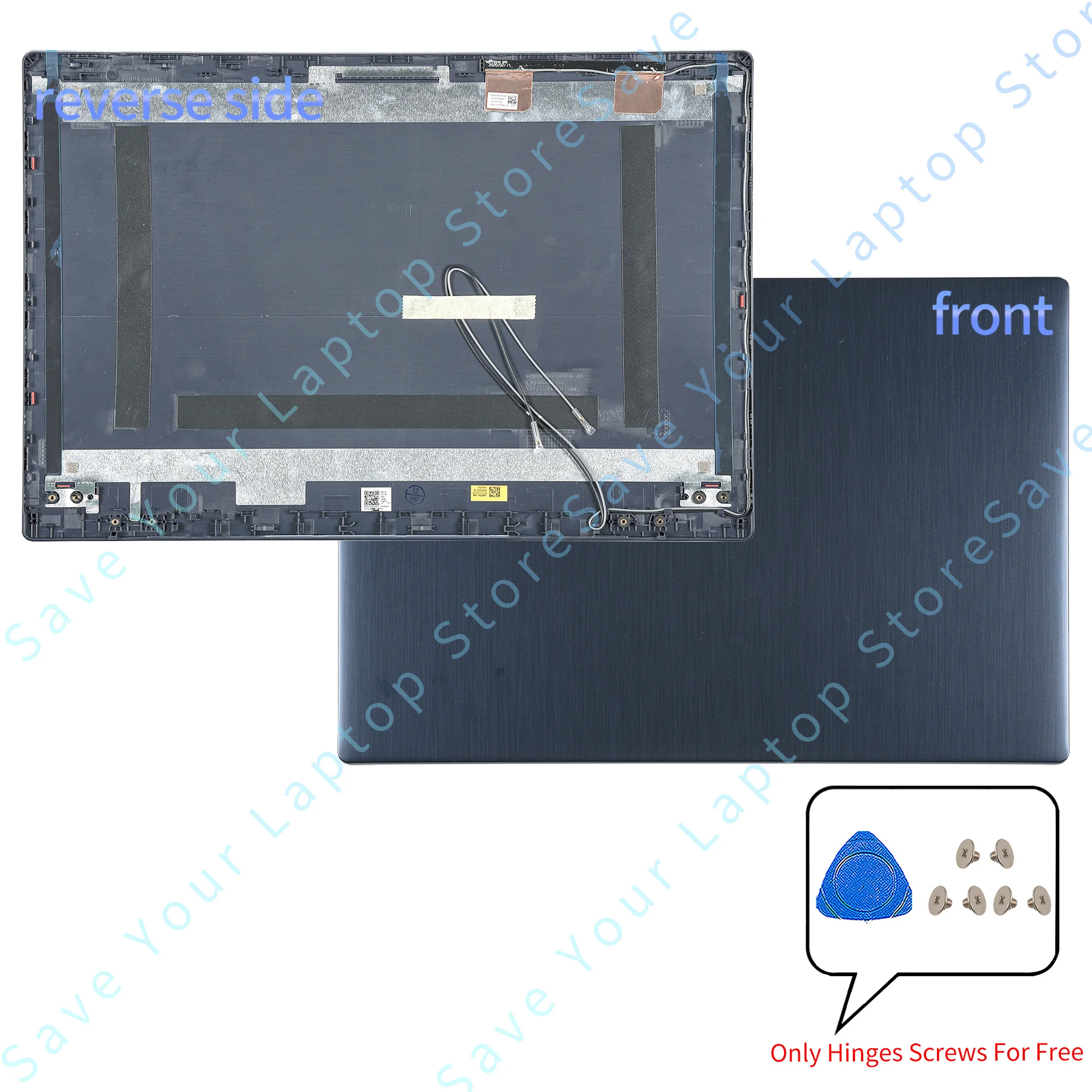 Imagem -02 - Tampa Traseira Moldura Palmrest Dobradiça de Caixa Inferior para Lenovo Ideapad 15s 2023 15itl05 15ada05 315 3-15are05 15iml05 15iil05 Novo