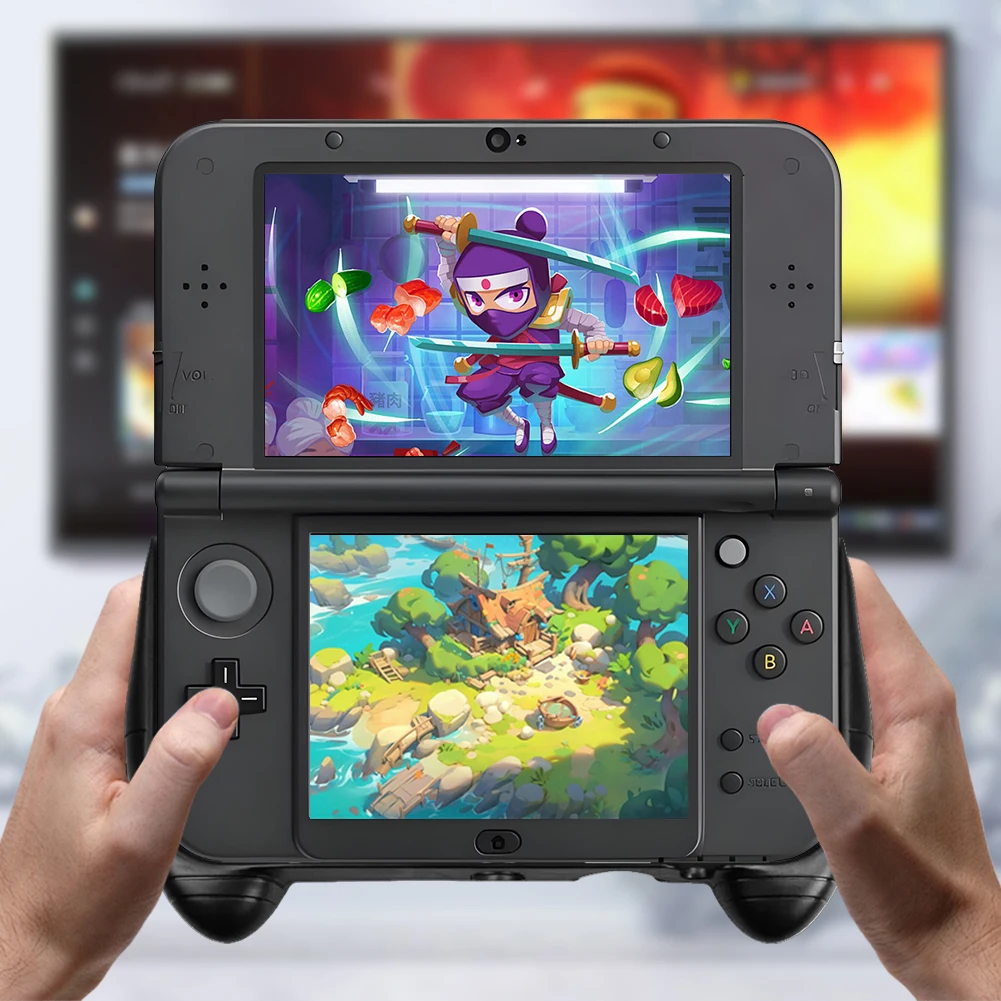 Hand Grip Handle Stand with Kick-Stand Handle Console Grip Protective Cover Skin Hand Grip Holder for  New 3DS XL LL view 3