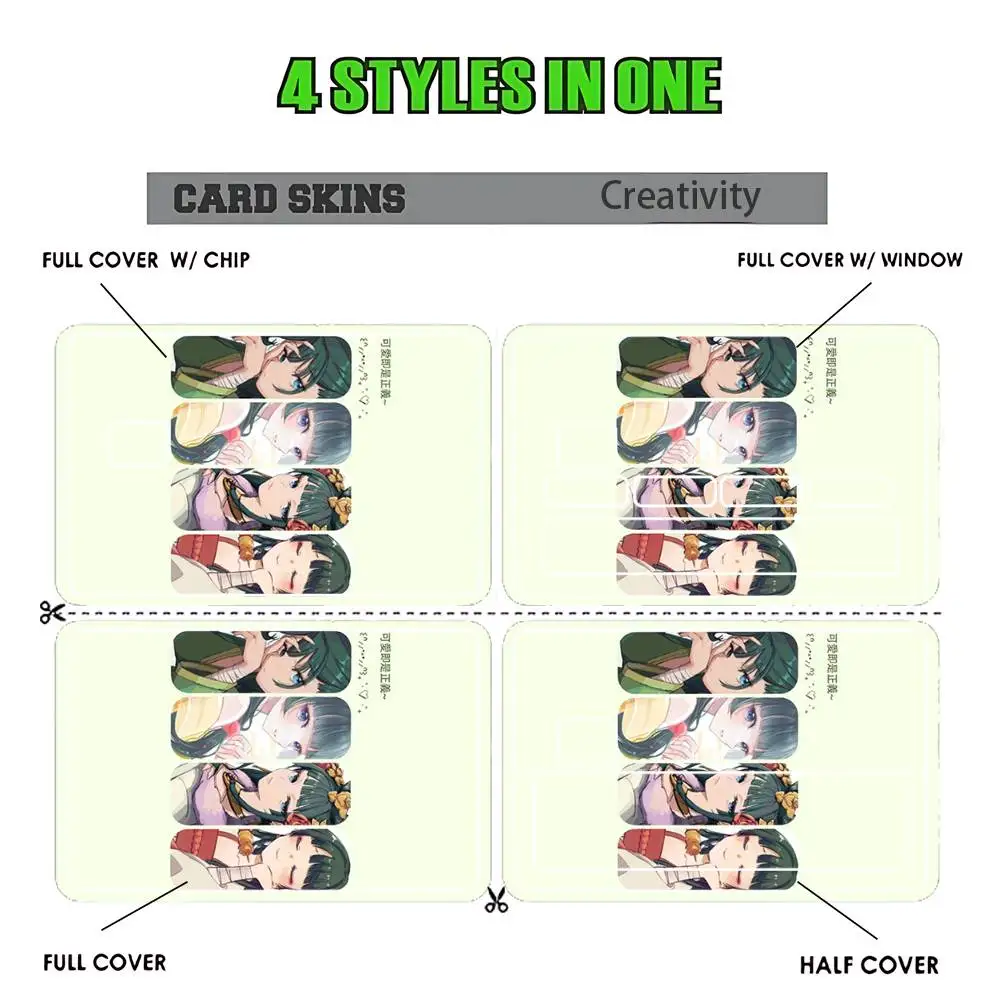 Anime Kusuriya Mao Credit Card HD Stickers Game Card Decal Card Matte Film Skin Small Chip Waterproof Sticker
