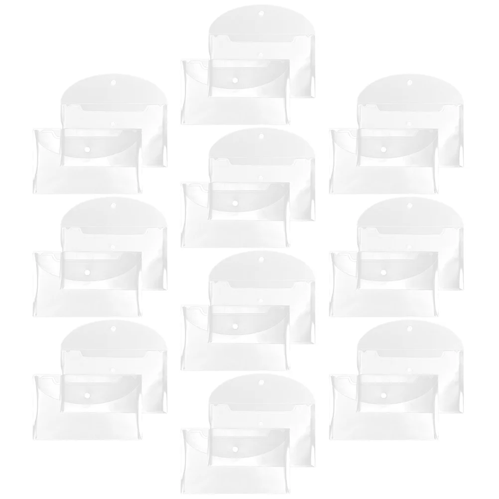 20 Pcs Invoice Storage Bag Receipt Organizer File Folder Documents Keeper Clear Pouch Transparent Document Holder Lightweight