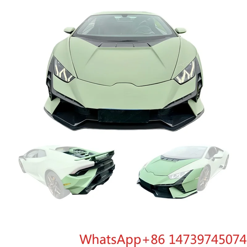 Huracan Tecnica Style Full Body Kit Dry Carbon Fiber Material Complete Exterior Surround Upgrade PartsOld To New Facelift Body K