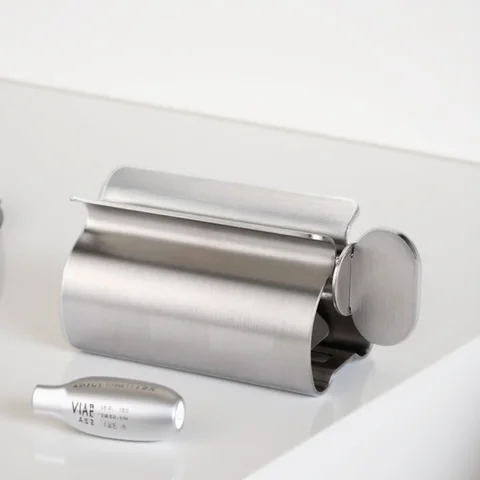 Bathroom Accessories Toothpaste Squeezer Tube Roller Stainless Steel Wringer Roller Rotate Dispenser for Ointments Cosmetics