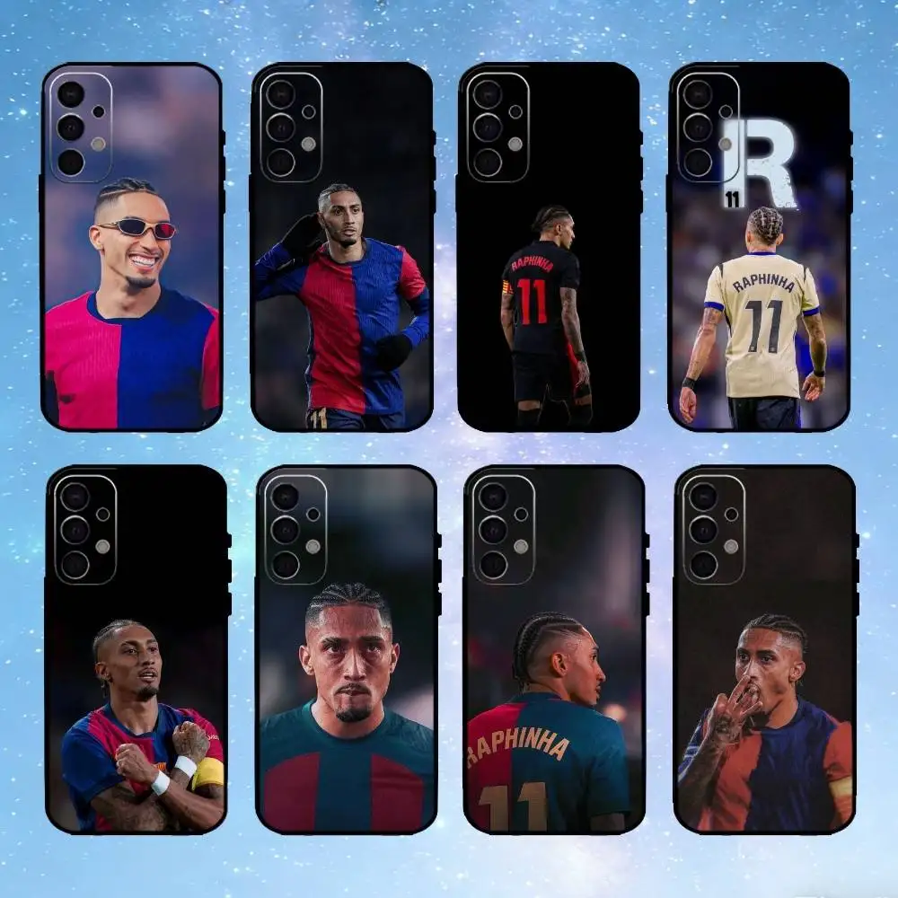 

B-Brazil R-Raphinhas 11 Football Phone Case For Samsung S25,S24,S23,S22,S21,S20,Ultra,Plus,FE Black Soft Cover