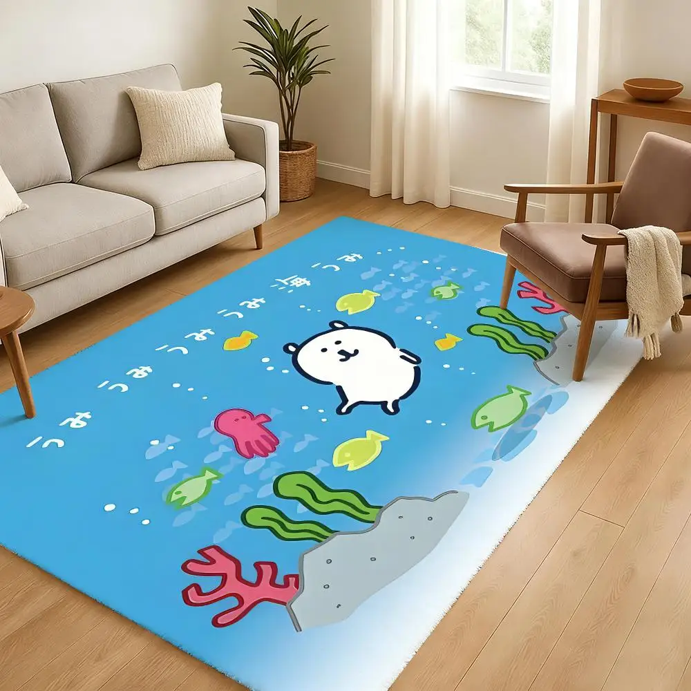Cartoon J-Jokes Bear Floor Mat Soft Thickened Absorbent Non-Slip Bedroom Living Room Door Mat Home Decor Flannel Rugs