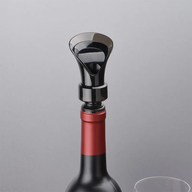 2-in-1 Petal-Shaped Wine Preserver and Stopper Universal Leakproof Seal Acrylic Quick Pourer Bar Tool