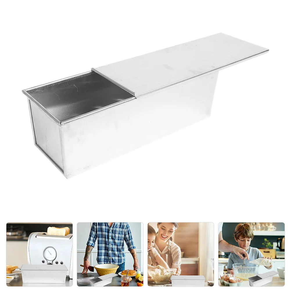 

Metal Toast Box Loaf Pan Aluminum Cake Pans Bread Tray Rectangular with Lid Alloy Making Molds Baking for