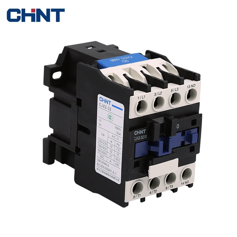 CHNT CJX2 3 poles miniature  contactors-motor CJX2-3210(NO)/01(NC)  50HZ AC 380V,220V,127V,110V,48V,42V,36V,24V