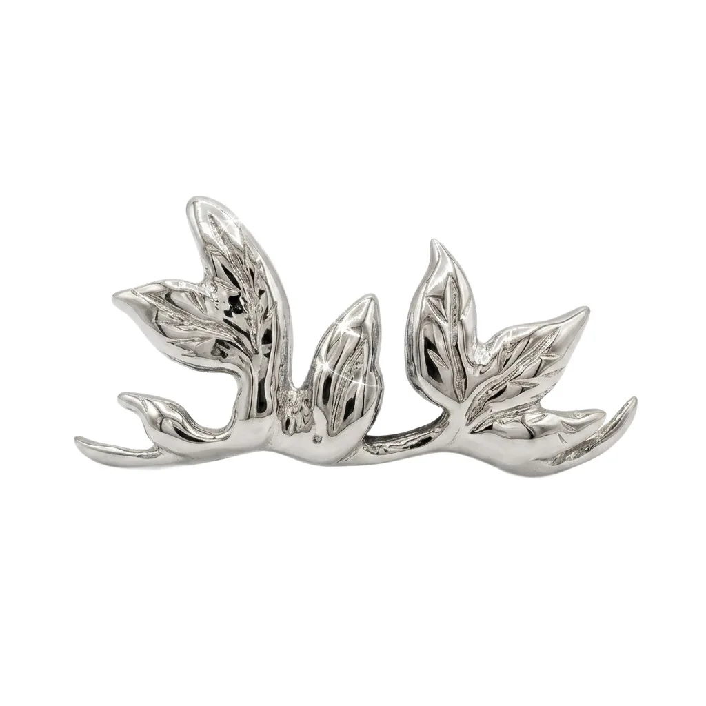 Hip Hop Leaf Vine Design Teeth Grillz Gold Plated Upper Tooth Caps Rapper Stage Performance Cosplay Party Fashion Teeth Bulk