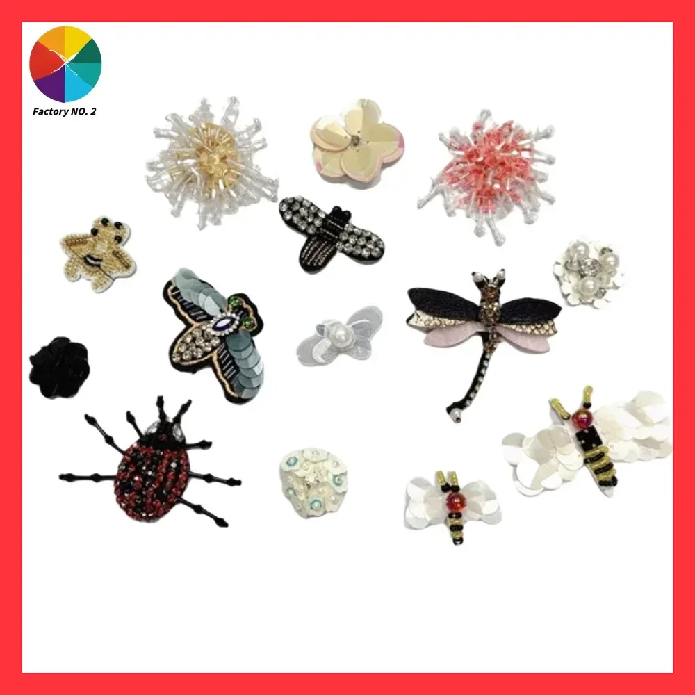 

Manufacturer Beads Rhinestones DIY Insects Bees Dragonflies Diamonds Flowers Cloth Stickers, Hats Shoes Bags Socks Decorative