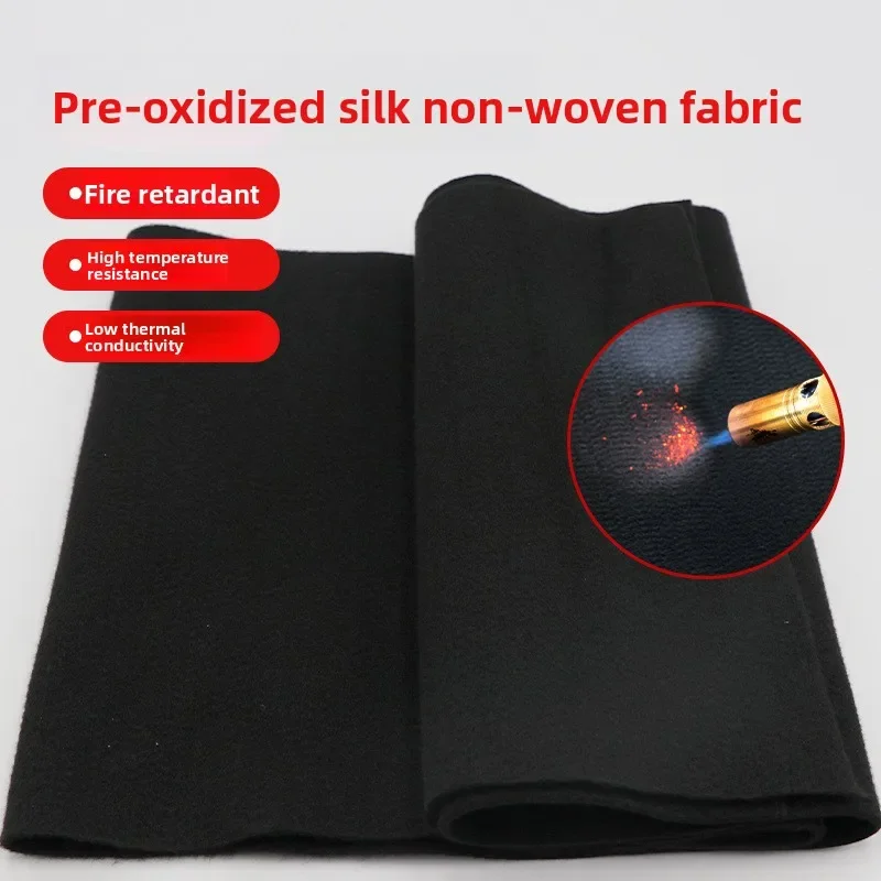 Portable Fireproof Pad Black Welding Protective Blanket Insulation Pad High-Temperature Working Pad 30 * 20cm Fireproof