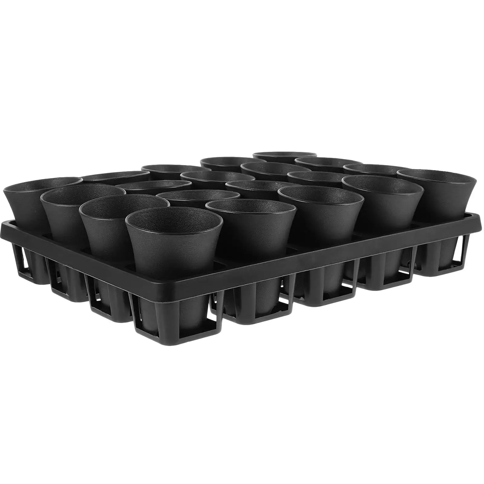 

21Pcs Succulent Mini Flowerpots with Tray Garden Planting Tools Nursery Garden Supplies Lightweight Reusable Planter Set
