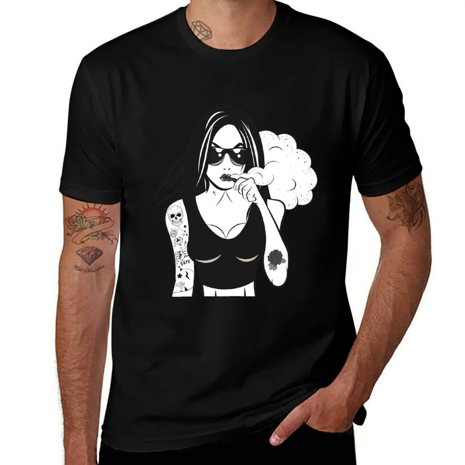 

t for t man shirt shirts Girl Vape white T-Shirt pack plain man