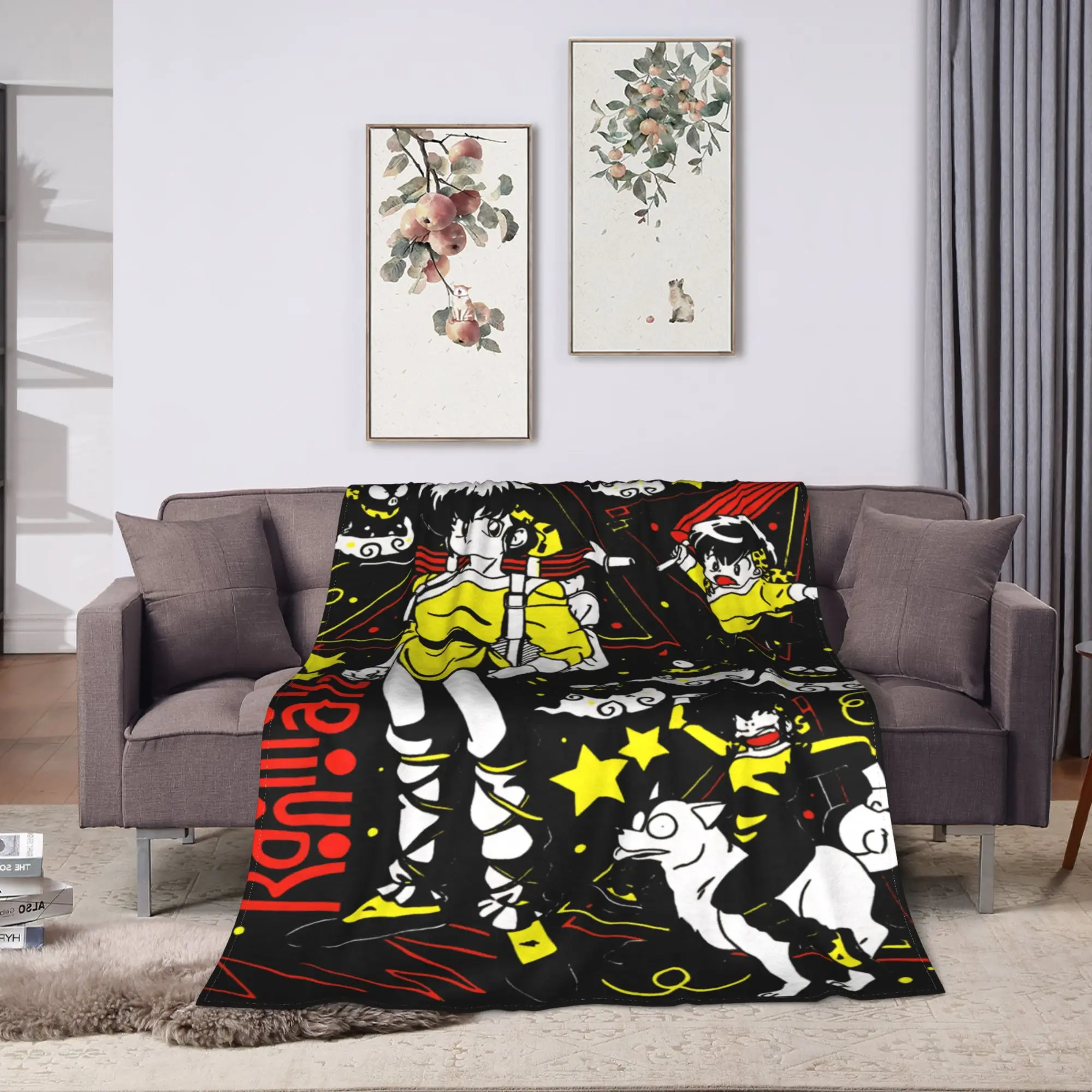 Ranma Saotome بطانية قطيفة الطفل Ryoga Hibiki الفانيلا رمي بطانية لغرفة النوم سوبر لينة تصميم جودة المفرش هدية