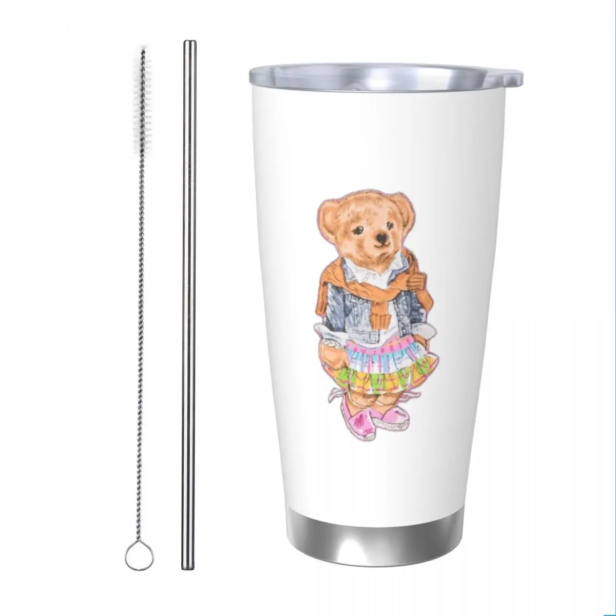 Ralph Bear 20oz Stainless Steel Insulated Thermal Coffee Car Cup Cold Hot Mugs Vacuum Flask