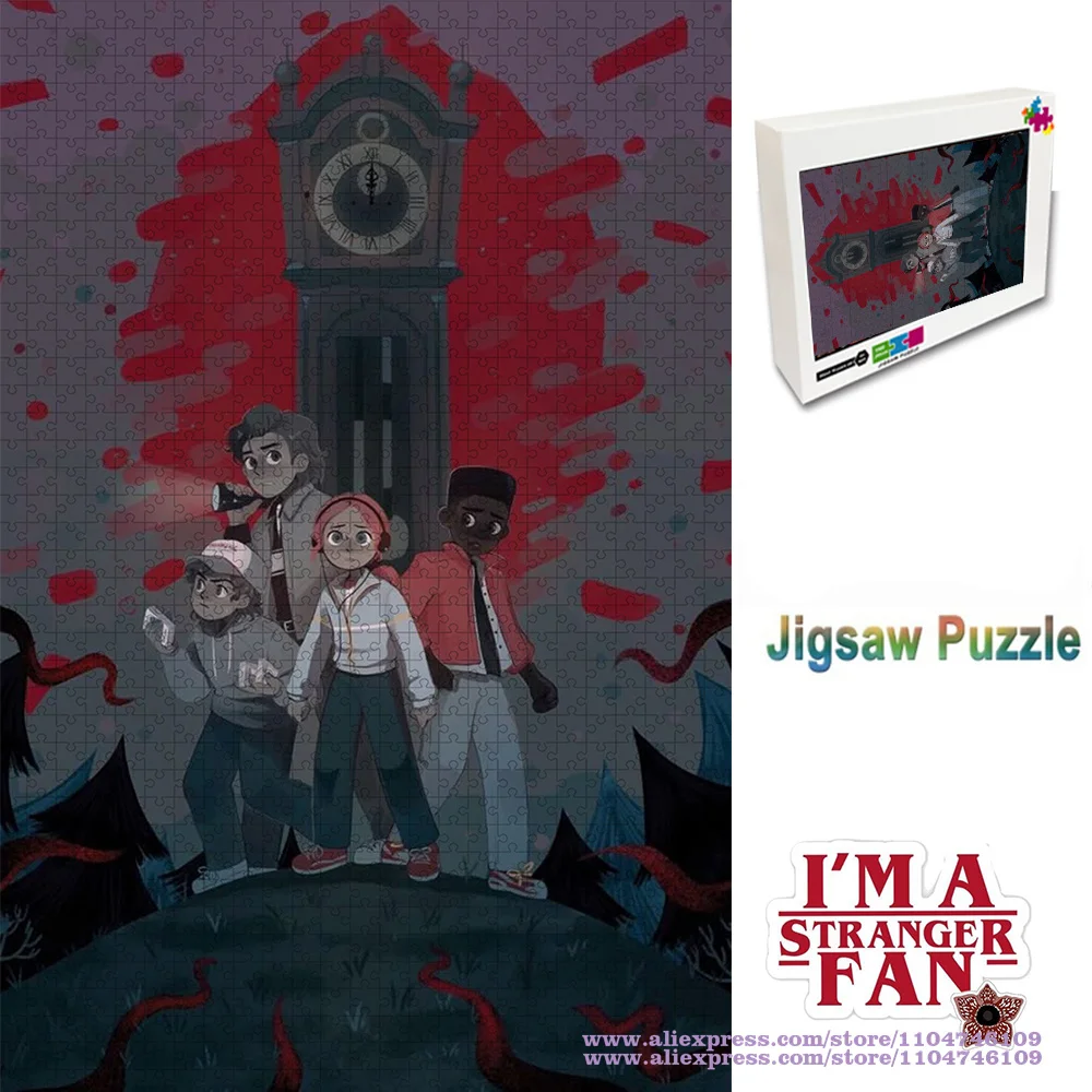 

Пазлы-головоломки «Очень странные дела» 108/200/300/500/1000/1500 элементов, развивающие интеллект, для взрослых фанатов, унисекс, для украшения дома