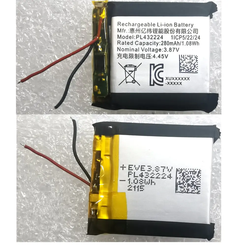 3.87V 280mAh  Brand New 0riginal PL432224 Replacement Battery