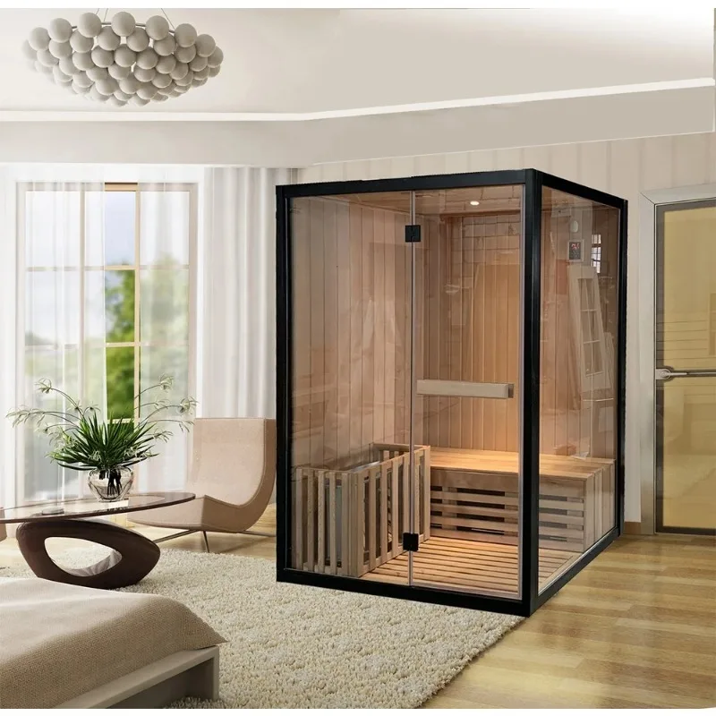 Electric Mini Steam Sauna Room, 1-3 Persons, 220V/380V, Eco-Friendly Home Spa, Portable Sauna Cabin, Health Relaxation