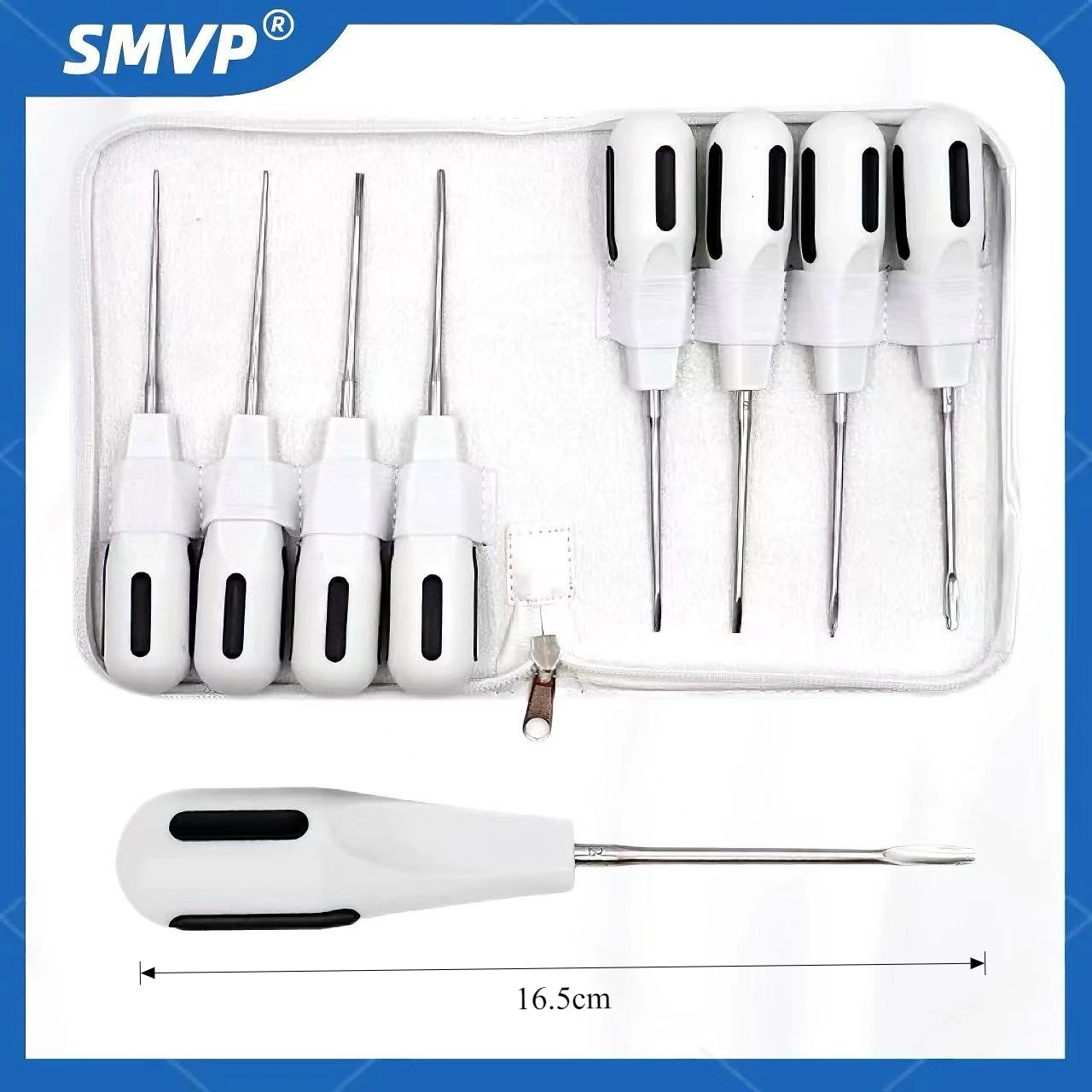 

8pcs/Set Stainless Steel Dental Luxating Lift Elevators Clareador Curved Root Dentist Dental Surgical Instrument