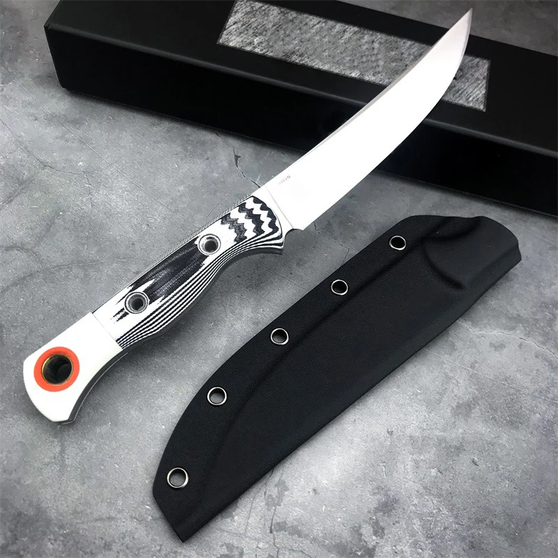 Two-Color G10 BM 15500 Hunt Meatcrafter Fixed Blade Knife D2 Satin Blades Outdoors Camping Hunting Military Straight Knives