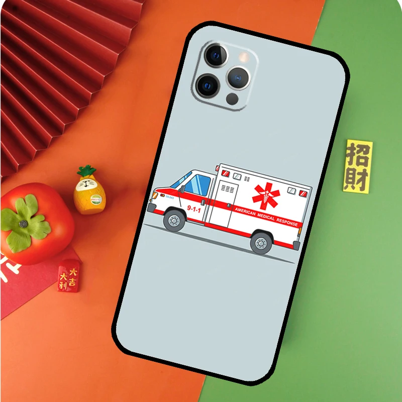 Ambulance EMS EMT Paramedic Phone Case For iPhone 14 13 12 11 Pro Max Mini XS X XR 6 7 8 Plus SE 2020 Soft Cover Case