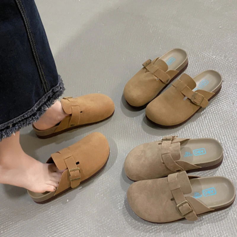 Women Slippers Fashion Clogs Cork Insole Sandals with Arch Support Mules Slippers Outdoor Beach Home Comfortable Slides Women