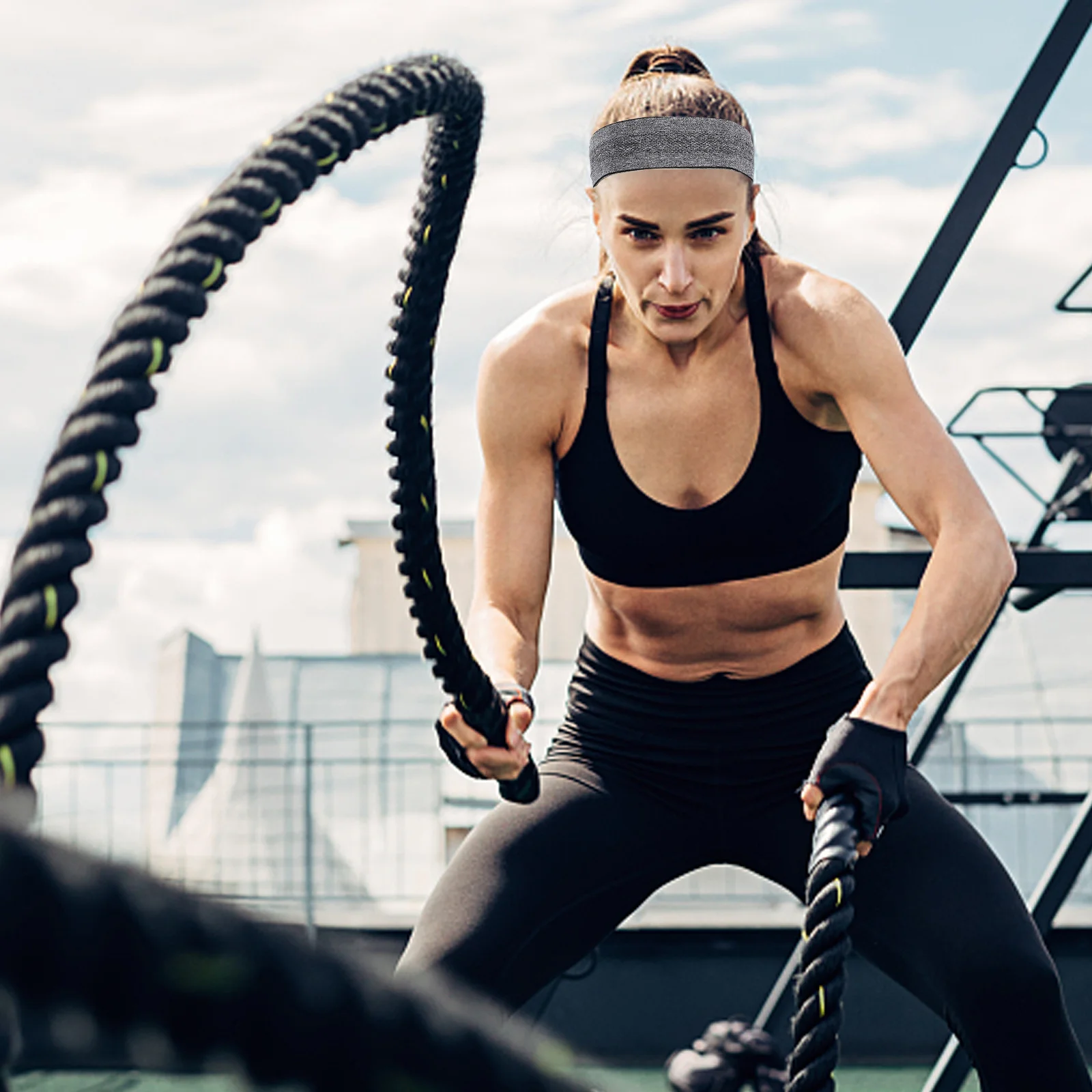 

3 Pcs Sport Hairband Headband Men's Bands Yoga Elastic Ties for Fitness Ribbon