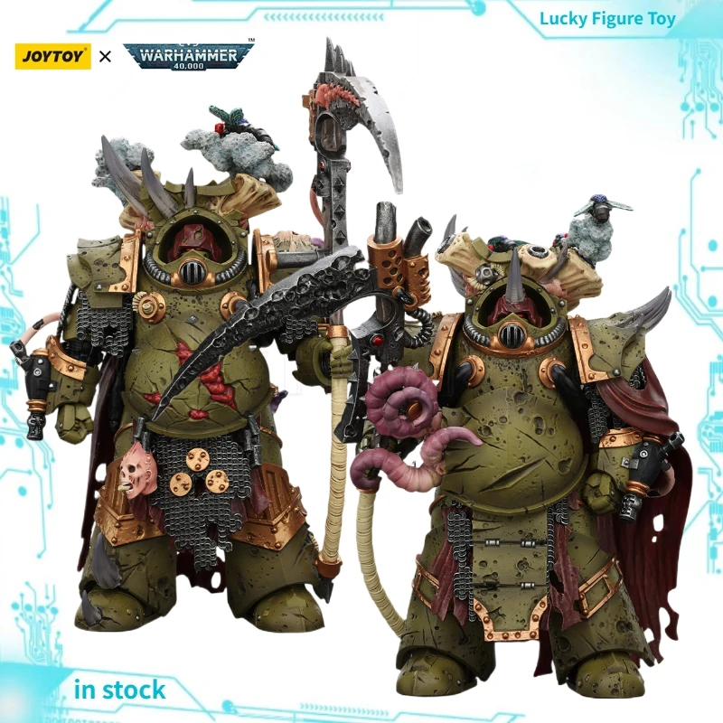 

【Предпродажа】JOYTOY Warhammer 40K Death Guard Deathshroud Terminator 1 2 с моделью рукавицы Manreaper и Plaguespurter