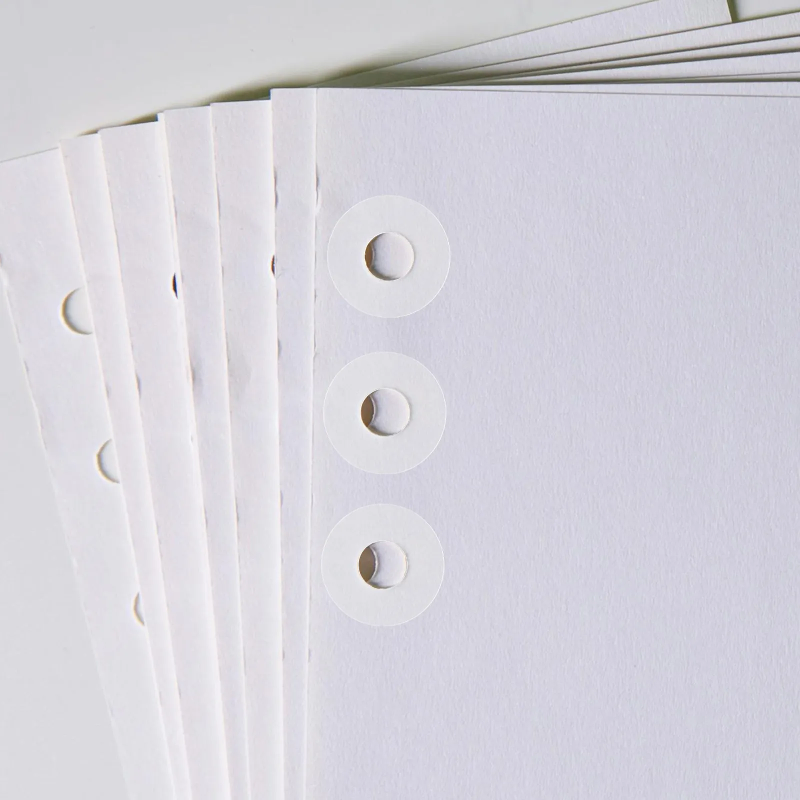 4Packs Binder Hole Reinforcement Stickers Invisible Blending Repair Labels for Punch Holes Waterproof Easy Application Paper
