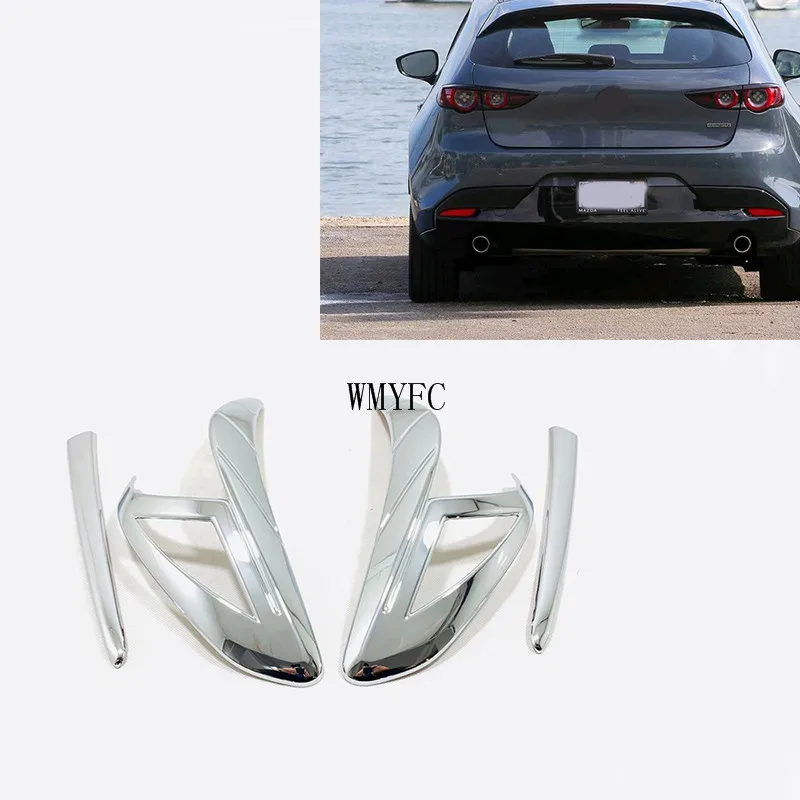 ABS Chrome Car Rear Tail Light Light Cover Trim Car Sticker Car Accessories For Mazda 3 Axela Hatchback 2019 2020 2021