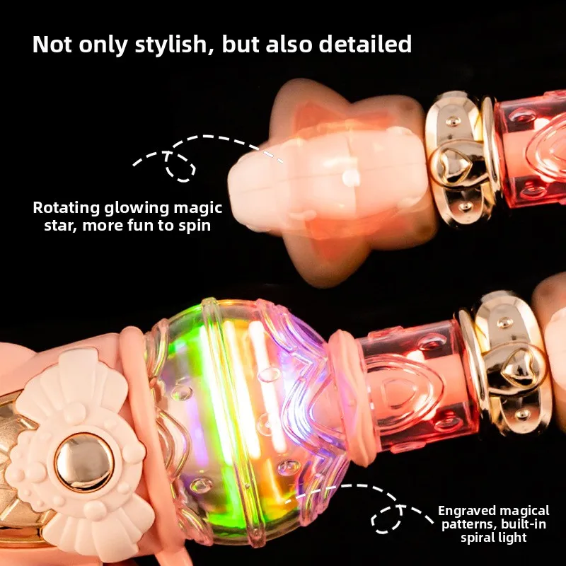 Brinquedo de Arma Giratória com Luzes e Música para Crianças, Vestido Curto de Manga Curta com Gola Redonda Estilo Urbano Noturno para Meninas