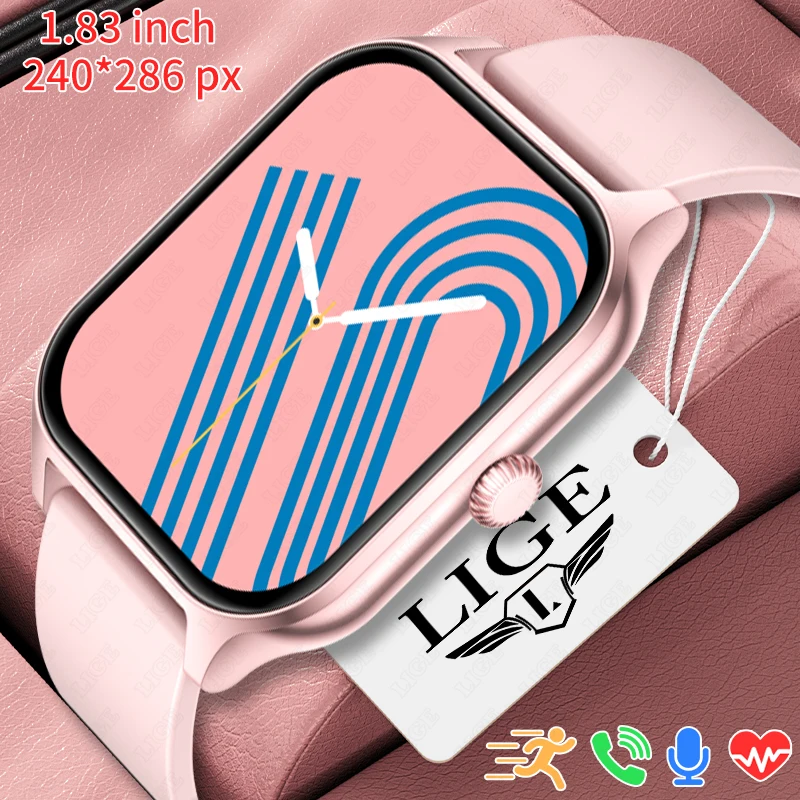 

LIGE Smart Watch Women Music control Smart Bracelet Lady Health Monitor Bluetooth Call Sport IP67 Waterproof Men Smartwatch New