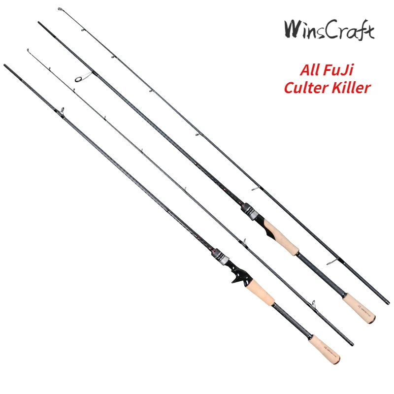 

WinsCraft Fuji Distance Throwing Rod, 2 Sections, High Carbon Casting, Spinning Fishing Rod, 2.03m, 2.28m, 2.41m