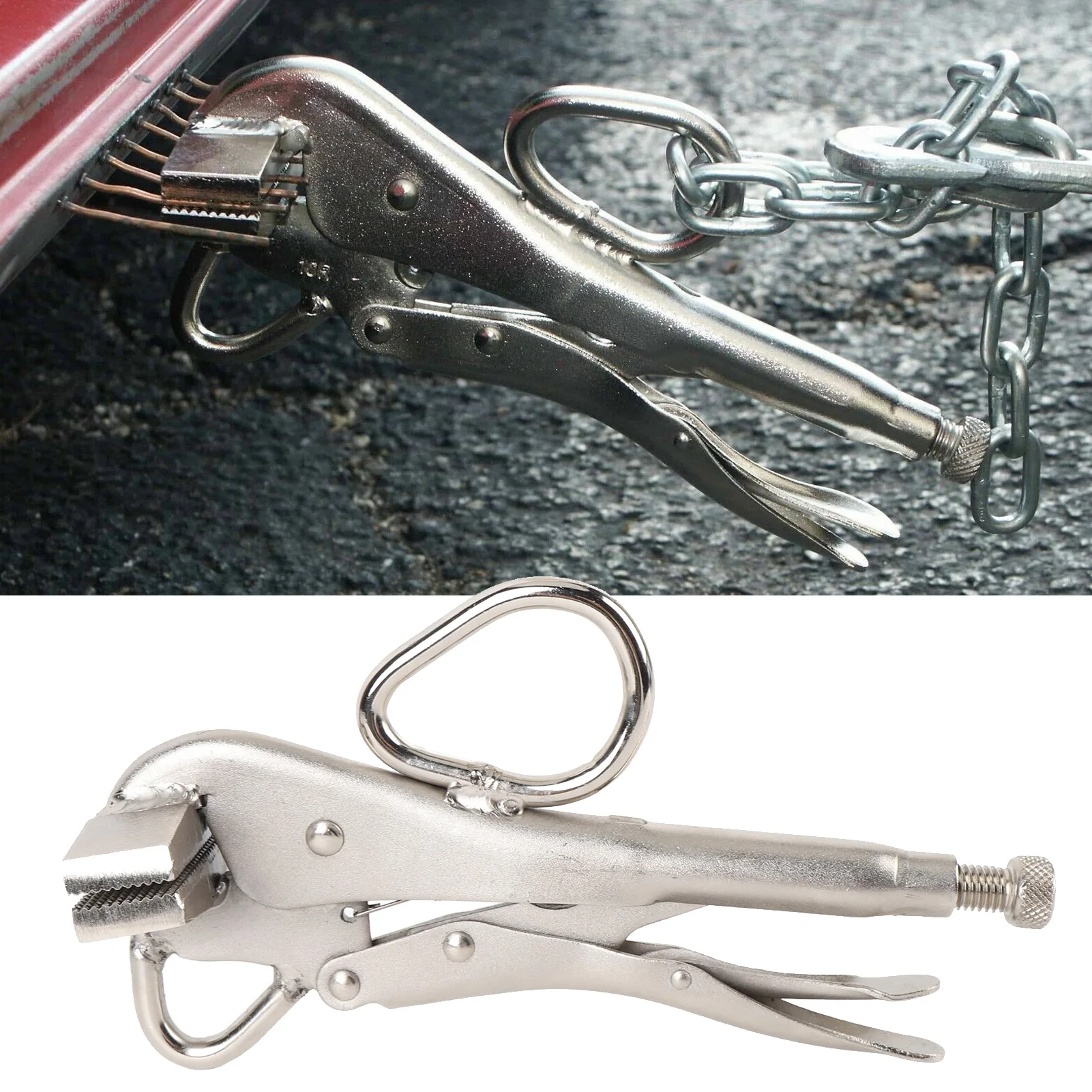 

2000lb Auto Body Stud Pull Plier with 2 Carbon Steel Pull Rings - 20085 Flange Tool for Car Repair