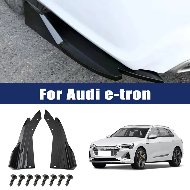 

Car Rear Bumper Spoiler Lip Carbon Fiber Wing Trim Anti-crash Diffuser Side Skirt Wrap Angle Splitter For Audi E-tron