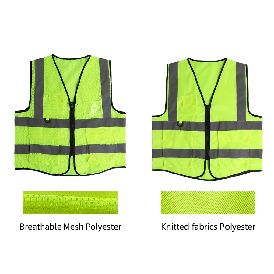 High Visibility Reflective Safety Vest Adjustable Reflective Security Vests Traffic Night Outdoor For Running Cycling Sports