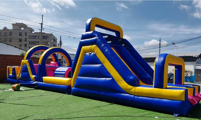 Inflatable obstacle outdoor children's paradise climbing slide Naughty castle parent-child interactive inflatable castle