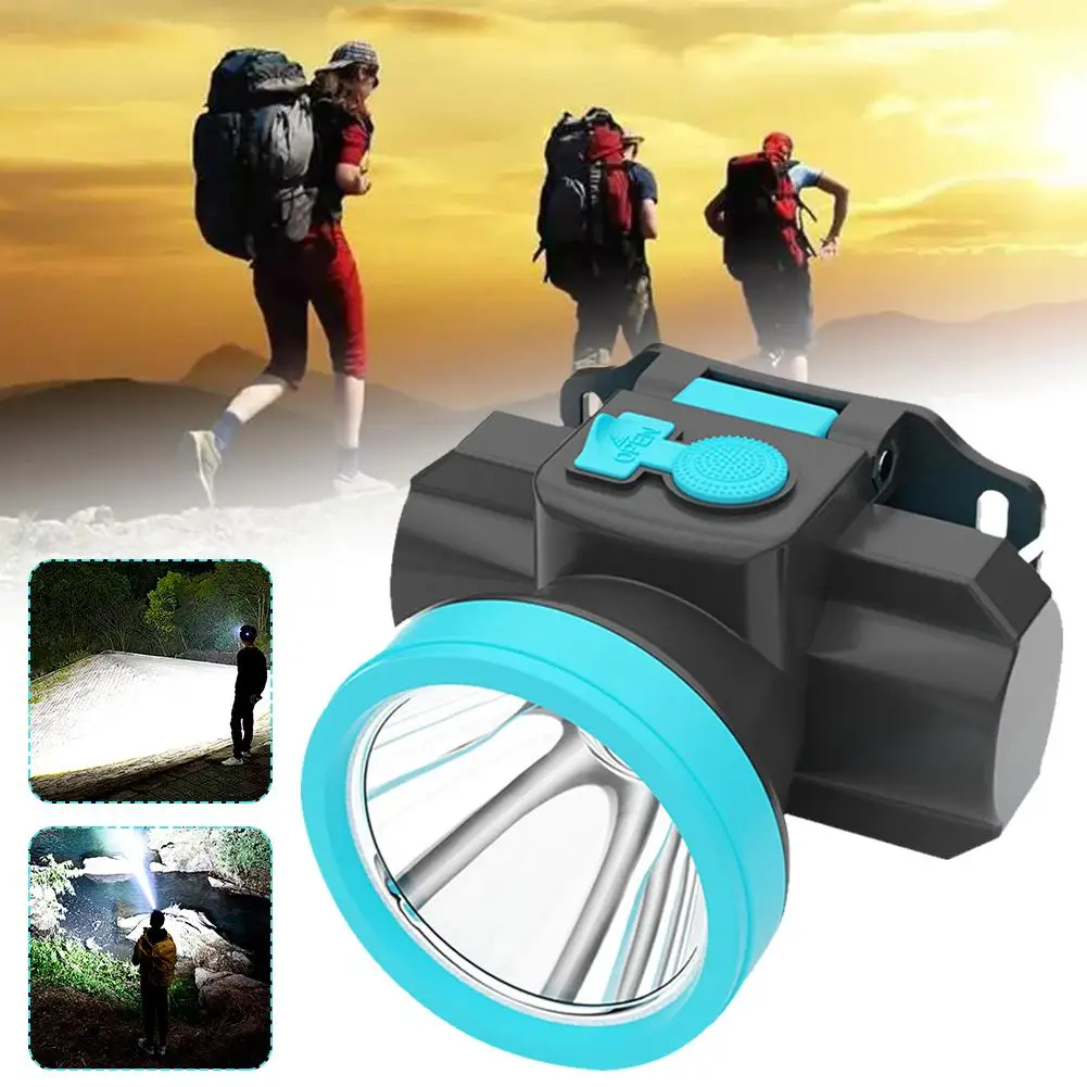 Lámpara Led de luz portátil, lámpara de luz recargable por Usb, linterna de pesca, antorcha de Camping, emergencia, ciclismo al aire libre B0a7